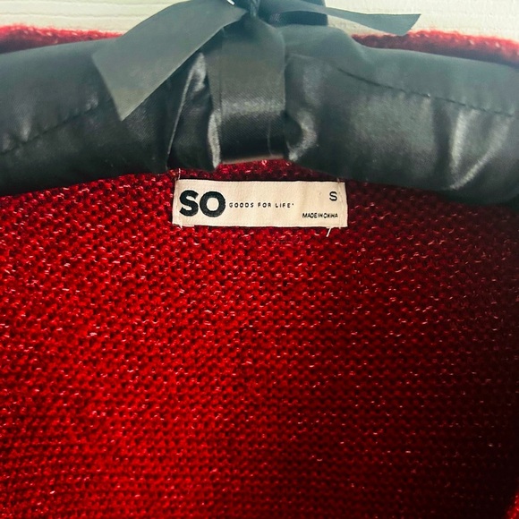 Sonoma Good for Life women’s Small burgundy oversized Lantern sleeve cardigan - Picture 2 of 5